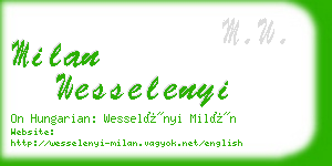 milan wesselenyi business card